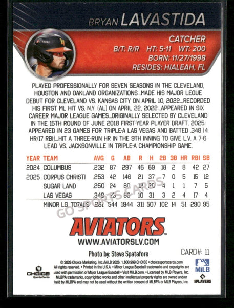2026 Las Vegas Aviators Bryan Lavastida