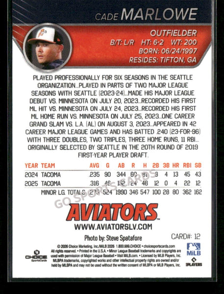 2026 Las Vegas Aviators Cade Marlowe