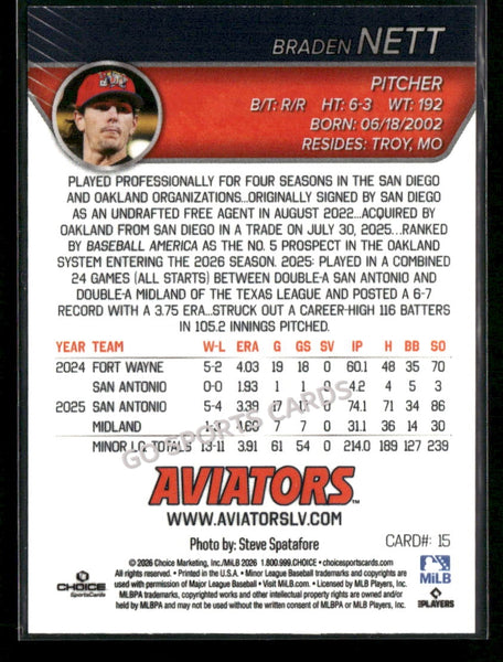 2026 Las Vegas Aviators Braden Nett