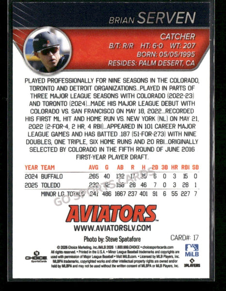 2026 Las Vegas Aviators Brian Serven