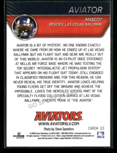 2026 Las Vegas Aviators Aviator Mascot