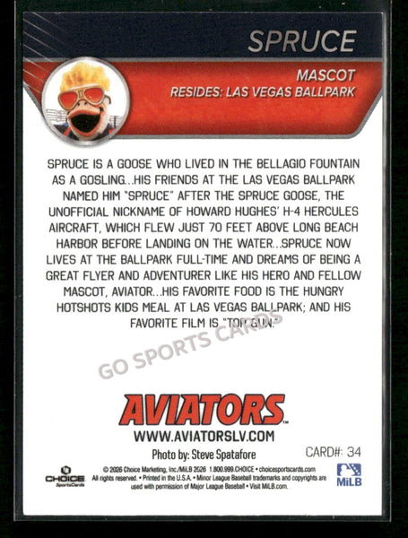 2026 Las Vegas Aviators Spruce Mascot