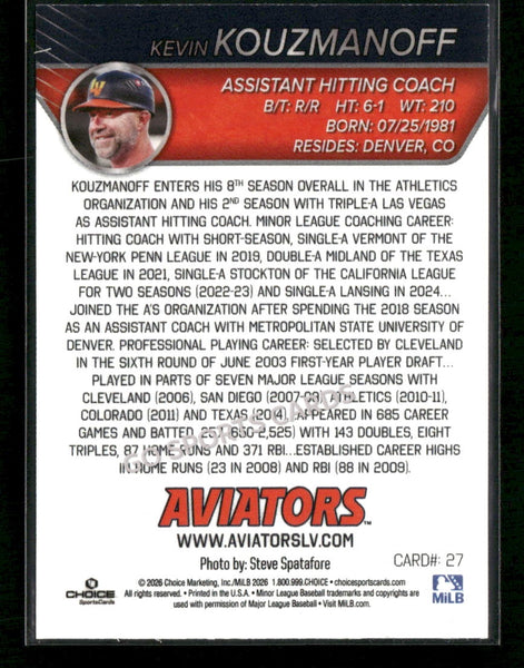 2026 Las Vegas Aviators Kevin Kouzmanoff