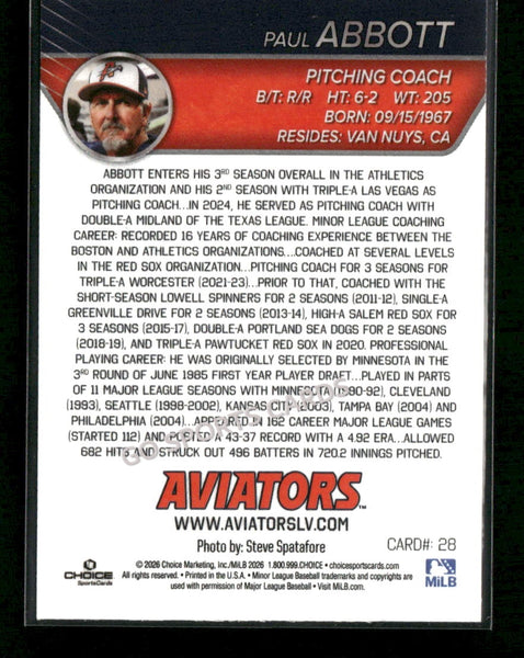 2026 Las Vegas Aviators Paul Abbott