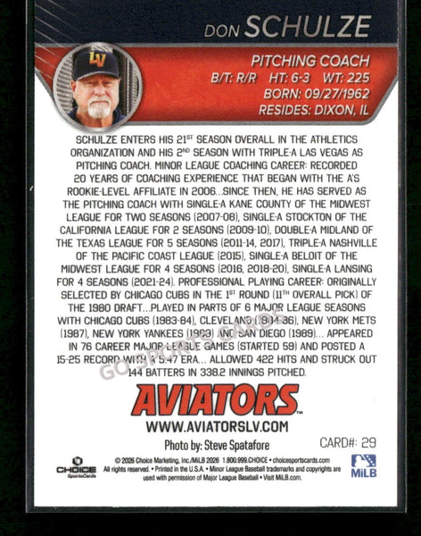 2026 Las Vegas Aviators Don Schulze