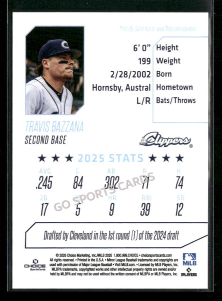 2026 Columbus Clippers Travis Bazzana