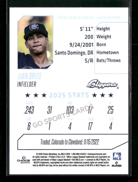 2026 Columbus Clippers Juan Brito