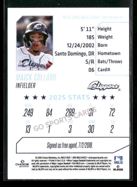 2026 Columbus Clippers Maick Collado