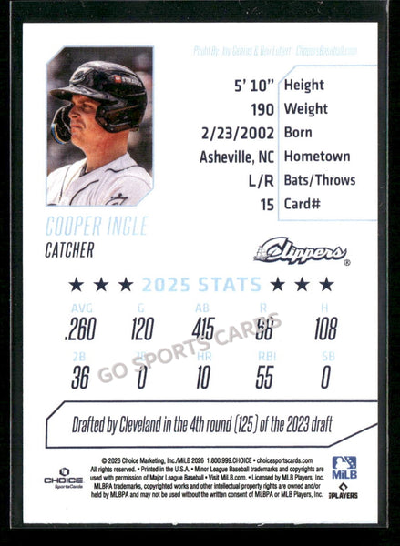 2026 Columbus Clippers Cooper Ingle