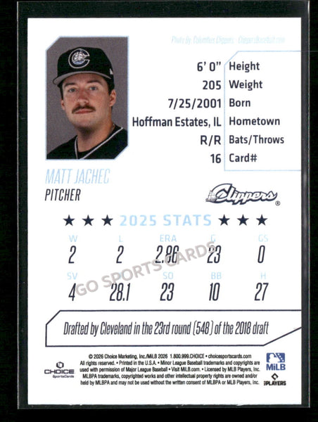 2026 Columbus Clippers Matt Jachec