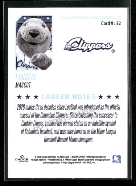 2026 Columbus Clippers Louseal Mascot