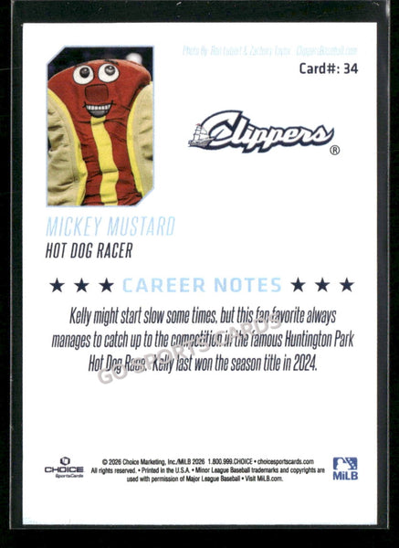 2026 Columbus Clippers Mickey Mustard Mascot