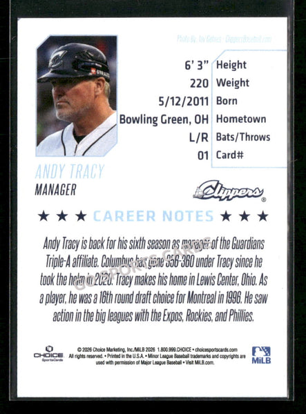 2026 Columbus Clippers Andy Tracy