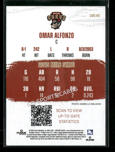 2026 Altoona Curve Omar Alfonzo