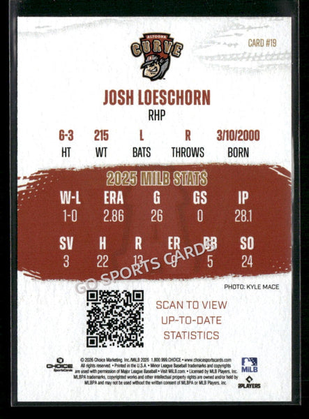 2026 Altoona Curve Josh Loeschorn