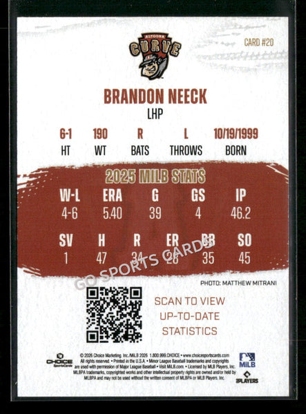 2026 Altoona Curve Brandon Neeck