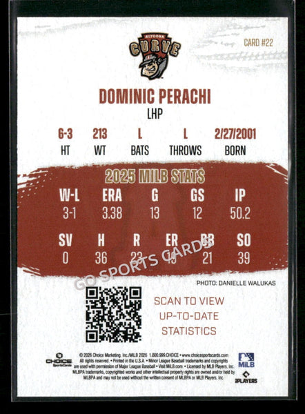 2026 Altoona Curve Dominic Perachi