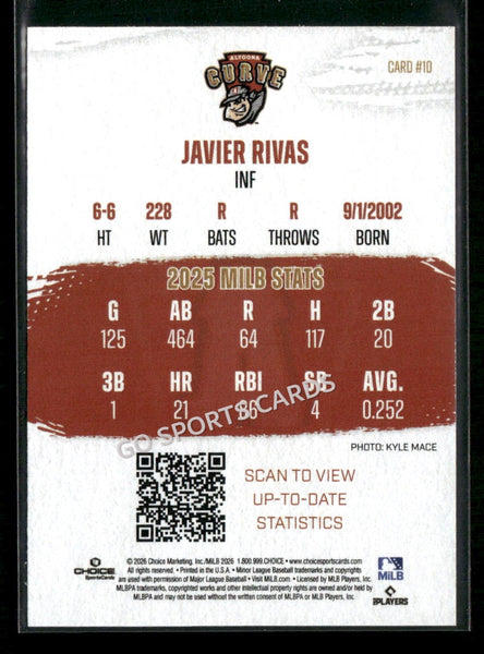 2026 Altoona Curve Javier Rivas