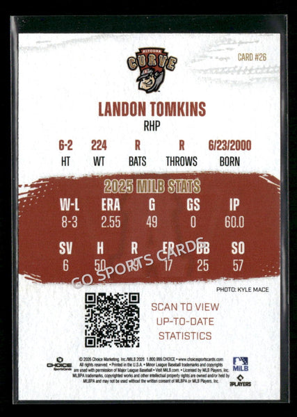 2026 Altoona Curve Landon Tomkins