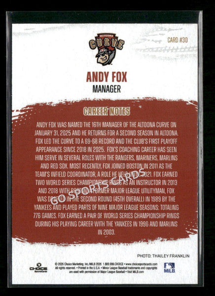 2026 Altoona Curve Andy Fox
