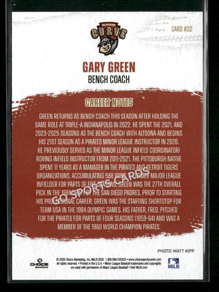 2026 Altoona Curve Gary Green