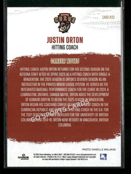 2026 Altoona Curve Justin Orton