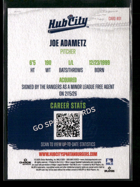 2026 Hub City Spartanburgers Joe Adametz