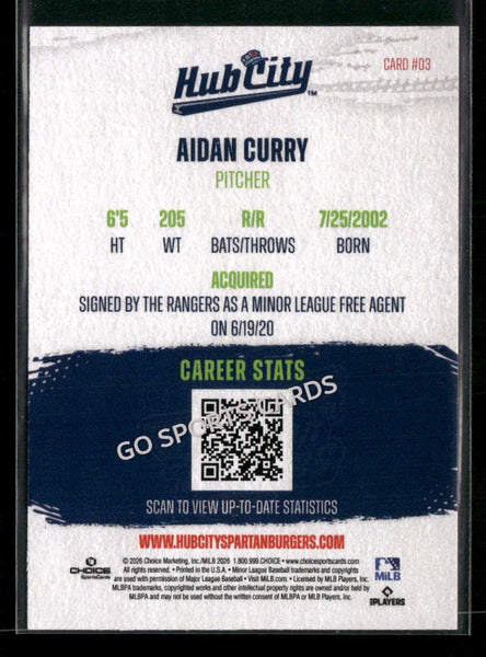2026 Hub City Spartanburgers Aidan Curry