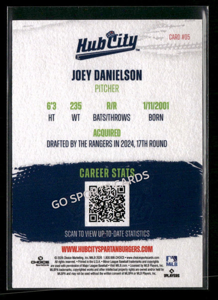 2026 Hub City Spartanburgers Joey Danielson