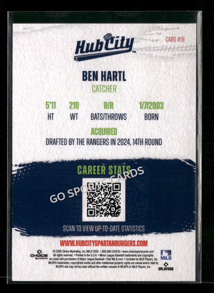 2026 Hub City Spartanburgers Ben Hartl