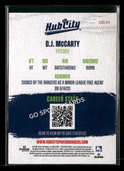 2026 Hub City Spartanburgers DJ McCarty