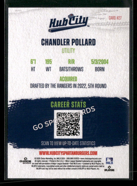 2026 Hub City Spartanburgers Chandler Pollard