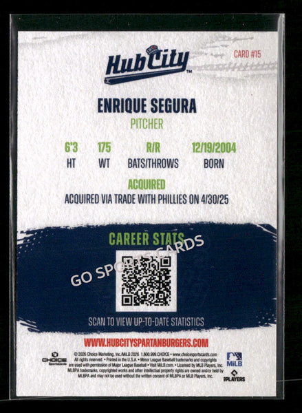 2026 Hub City Spartanburgers Enrique Segura