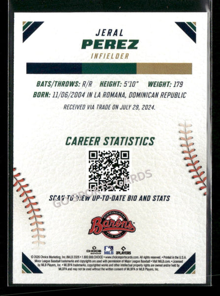 2026 Southern League Top Prospects Jeral Perez