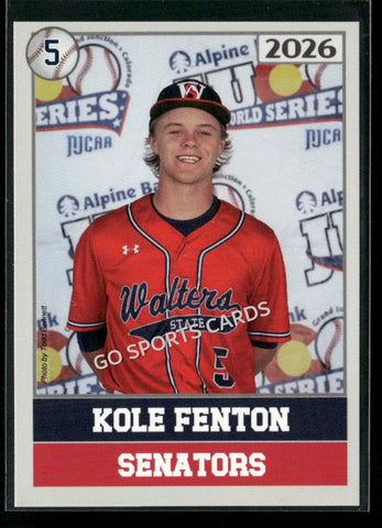 2026 JUCO Walters State Senators Kole Fenton