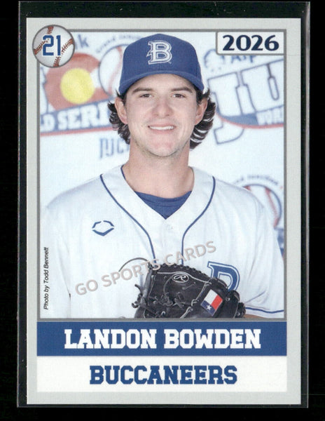 2026 JUCO Blinn College Buccaneers Landon Bowden