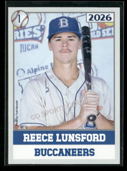 2026 JUCO Blinn College Buccaneers Reece Lunsford