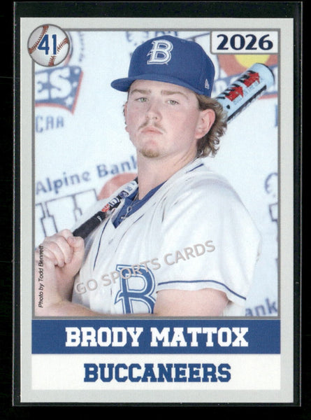 2026 JUCO Blinn College Buccaneers Brody Mattox
