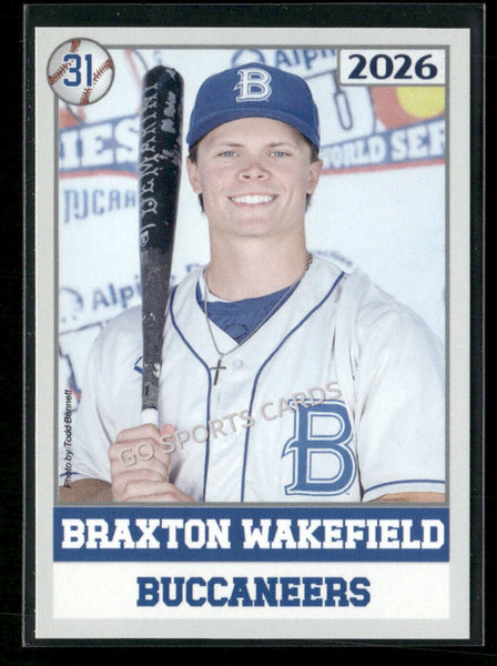 2026 JUCO Blinn College Buccaneers Braxton Wakefield
