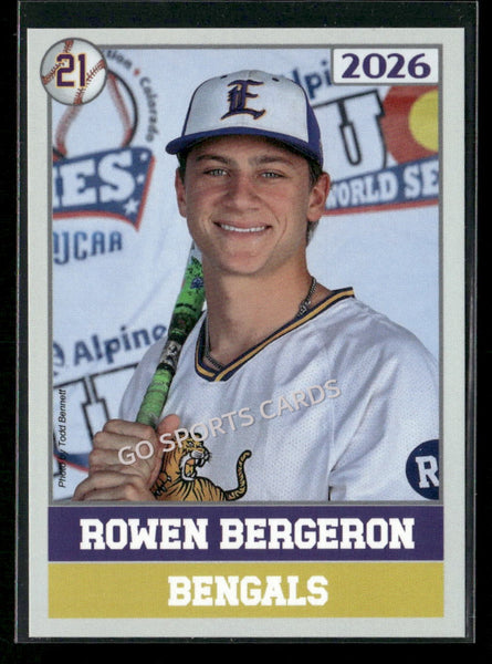 2026 JUCO LSU Eunice Bengals College Rowen Bergeron