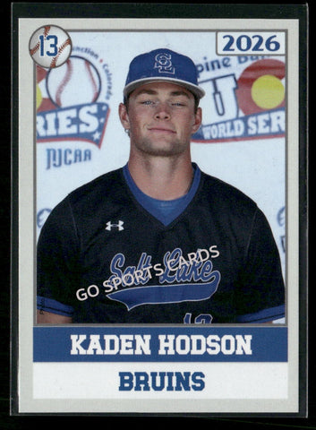 2026 JUCO Salt Lake Community College Bruins Kaden Hodson