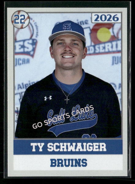2026 JUCO Salt Lake Community College Bruins Ty Schwaiger
