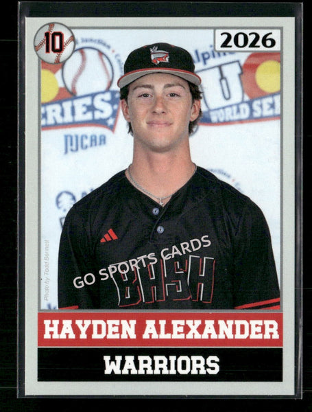 2026 JUCO Wabash Valley College Warriors Hayden Alexander