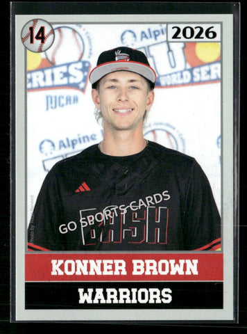 2026 JUCO Wabash Valley College Warriors Konner Brown