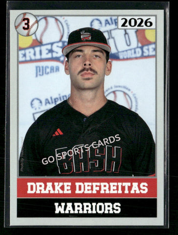 2026 JUCO Wabash Valley College Warriors Drake Defreitas