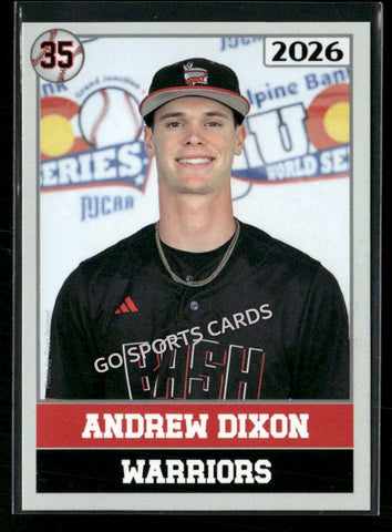 2026 JUCO Wabash Valley College Warriors Andrew Dixon