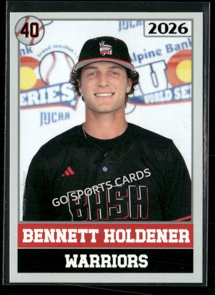 2026 JUCO Wabash Valley College Warriors Bennett Holdener