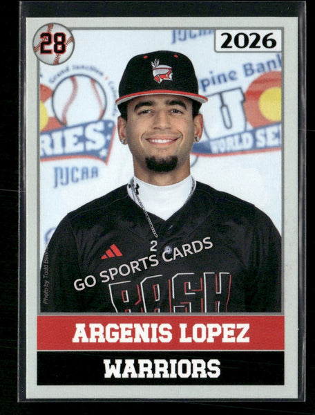2026 JUCO Wabash Valley College Warriors Argenis Lopez