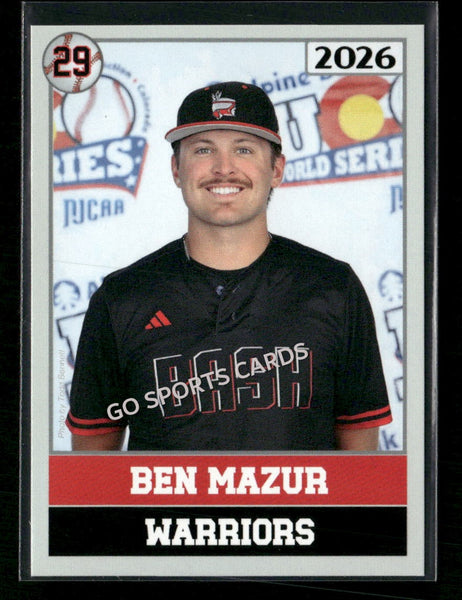 2026 JUCO Wabash Valley College Warriors Ben Mazur