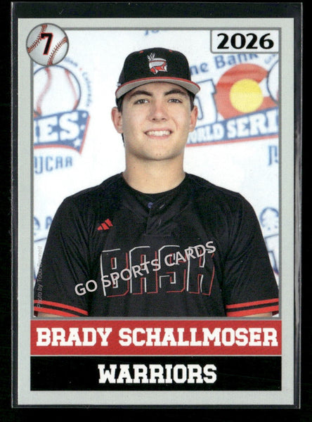 2026 JUCO Wabash Valley College Warriors Brady Schallmoser